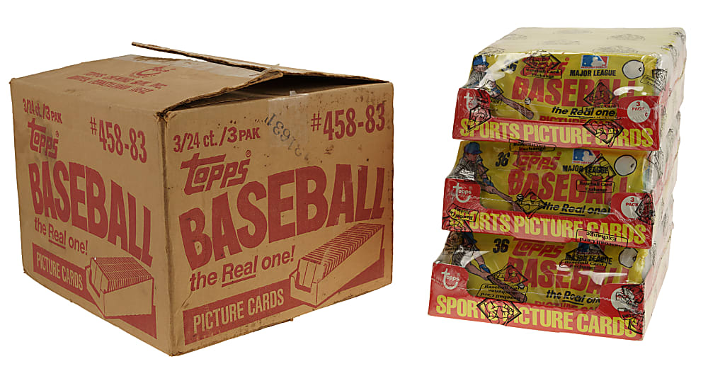 1983 Topps Original Grocery Rack Pack Case (3 Unopened Boxes) - BBCE