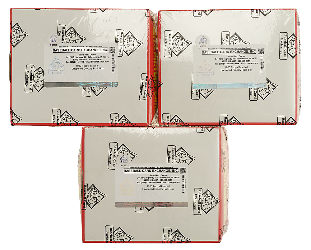 1983 Topps Original Grocery Rack Pack Case (3 Unopened Boxes) - BBCE