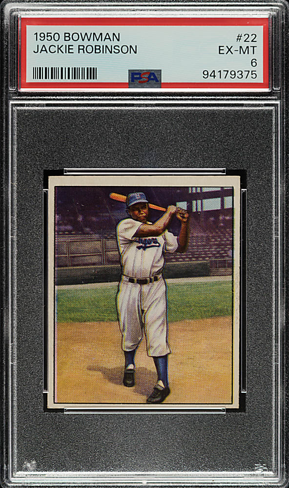 1950 Bowman #22 Jackie Robinson PSA EX-MT 6