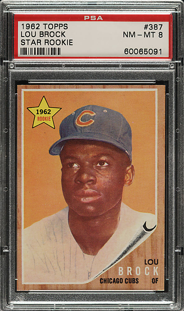 1962 Topps #397 Lou Brock Rookie PSA NM-MT 8