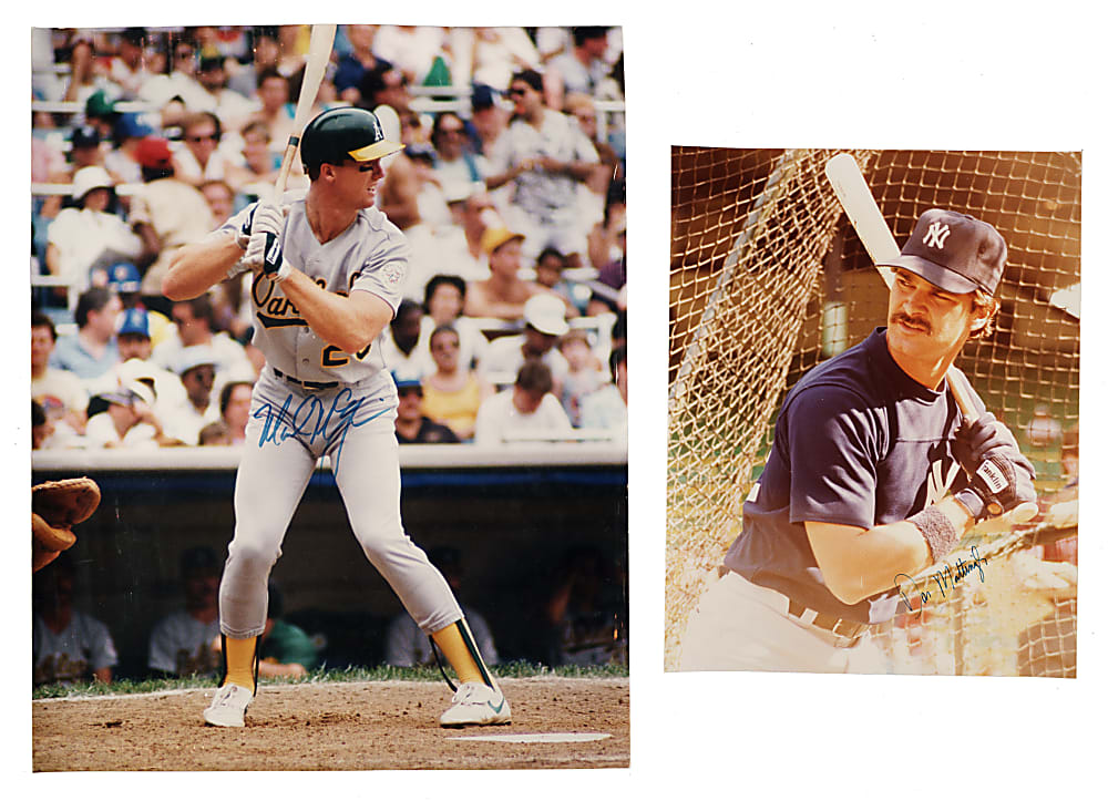 Baseball, Football, and Basketball Signed Photograph and Magazine-Page Collection (49) Including Jim Brown and Willie Mays