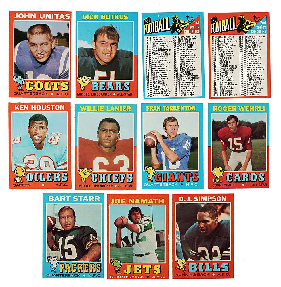 1971 Topps Football Complete Set (263)