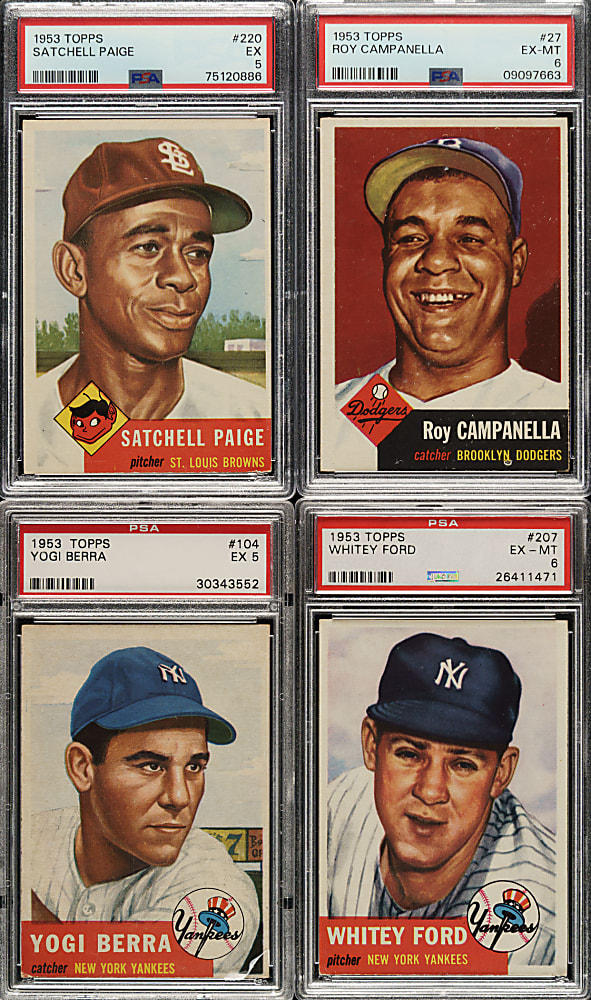 1953 Topps Near-Complete Set (271/274) Including 44 PSA-Graded Cards