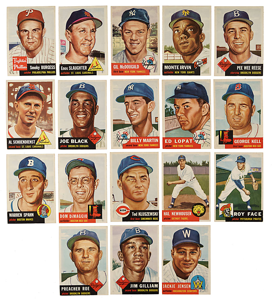 1953 Topps Near-Complete Set (271/274) Including 44 PSA-Graded Cards