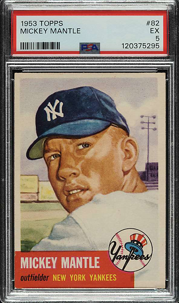 1953 Topps #82 Mickey Mantle PSA EX 5