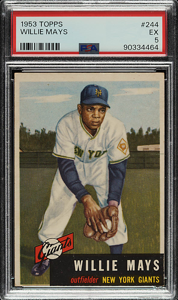 1953 Topps #244 Willie Mays PSA EX 5