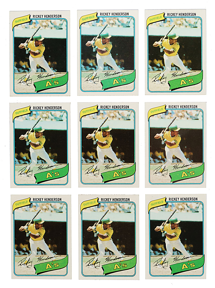 High-Grade 1980 Topps Complete Set Collection (9 Sets, 6,534 Cards)