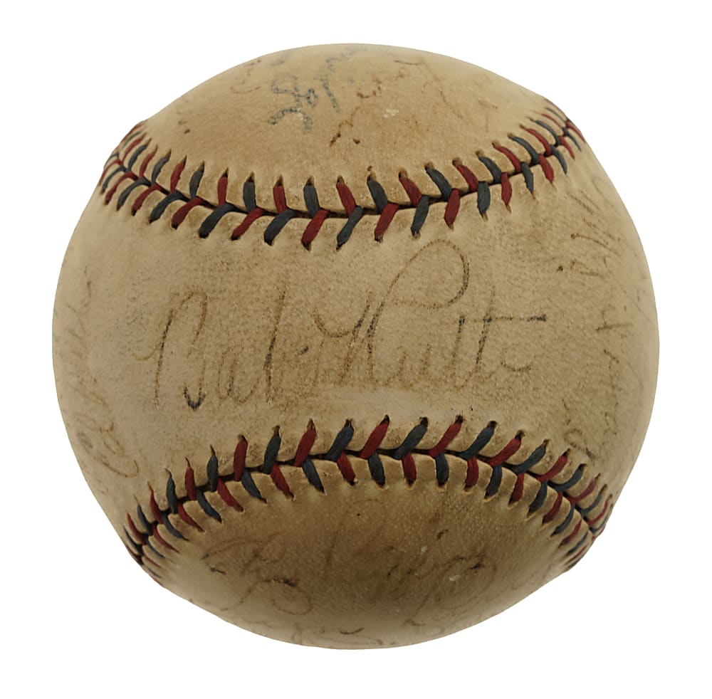 1931 New York Yankees Team-Signed Baseball with Babe Ruth and Lou Gehrig - JSA
