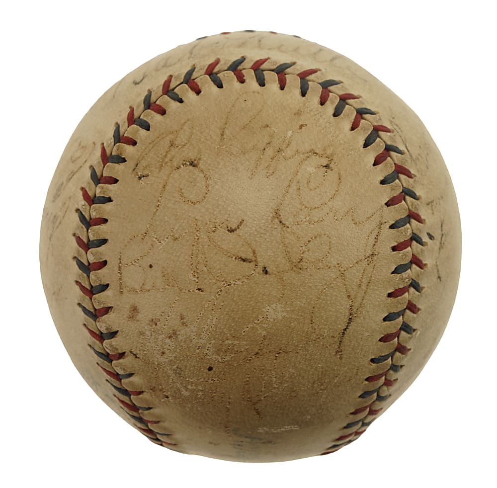 1931 New York Yankees Team-Signed Baseball with Babe Ruth and Lou Gehrig - JSA