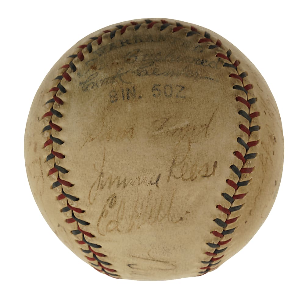 1931 New York Yankees Team-Signed Baseball with Babe Ruth and Lou Gehrig - JSA