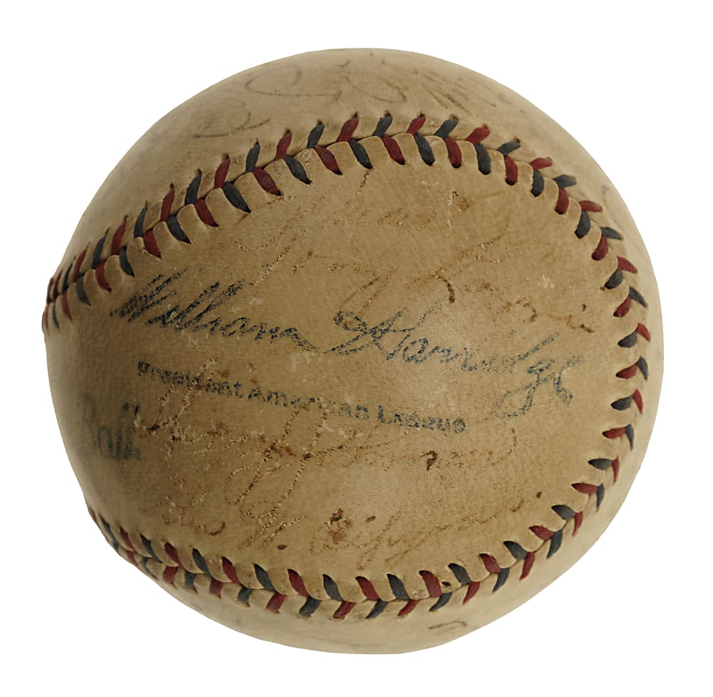 1931 New York Yankees Team-Signed Baseball with Babe Ruth and Lou Gehrig - JSA