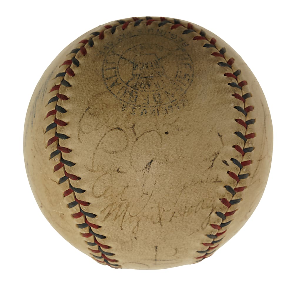 1931 New York Yankees Team-Signed Baseball with Babe Ruth and Lou Gehrig - JSA