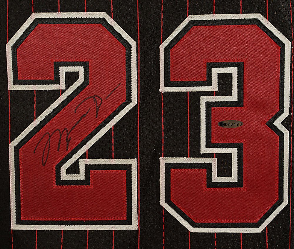 Michael Jordan Signed Chicago Bulls Jersey - Upper Deck and JSA