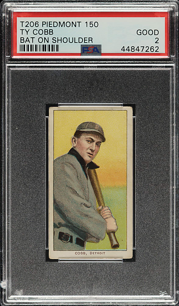 1909-1911 T206 White Border Ty Cobb Bat On Shoulder PSA GOOD 2