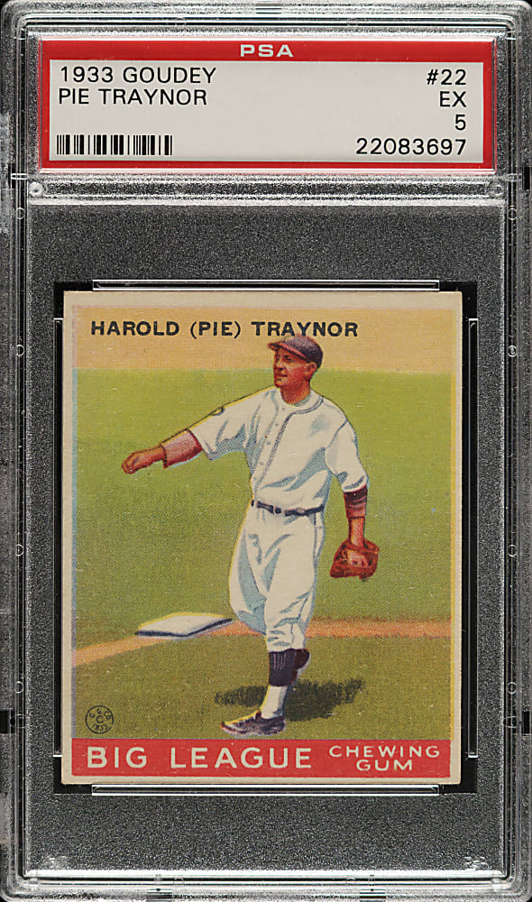 1933 R319 Goudey #22 Pie Traynor PSA EX 5