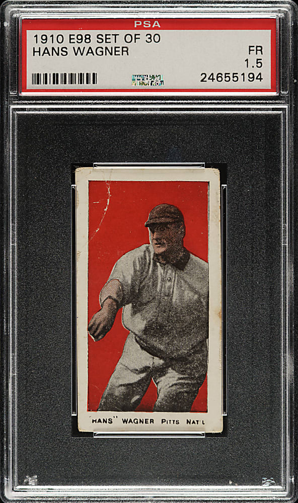 1910 E98 Anonymous "Set of 30" Honus Wagner PSA FAIR 1.5 - Red Background
