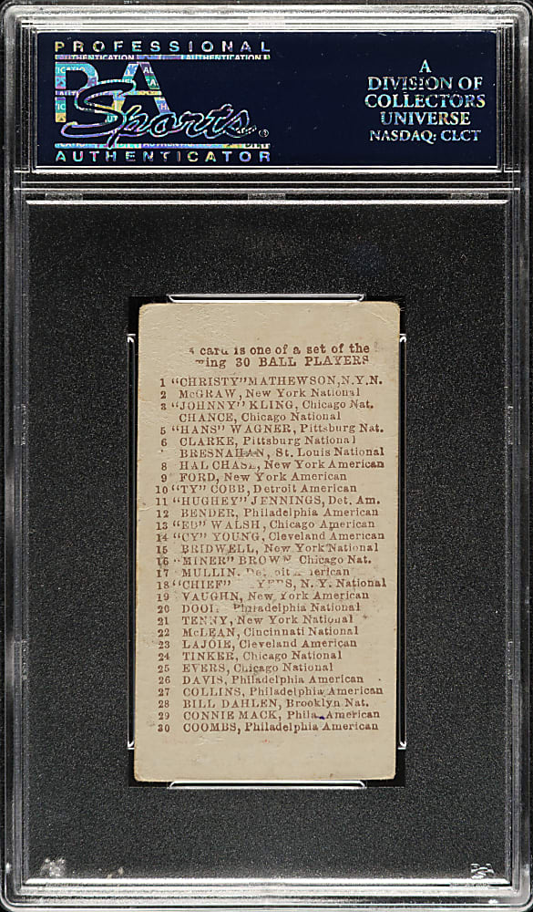 1910 E98 Anonymous "Set of 30" Honus Wagner PSA FAIR 1.5 - Red Background