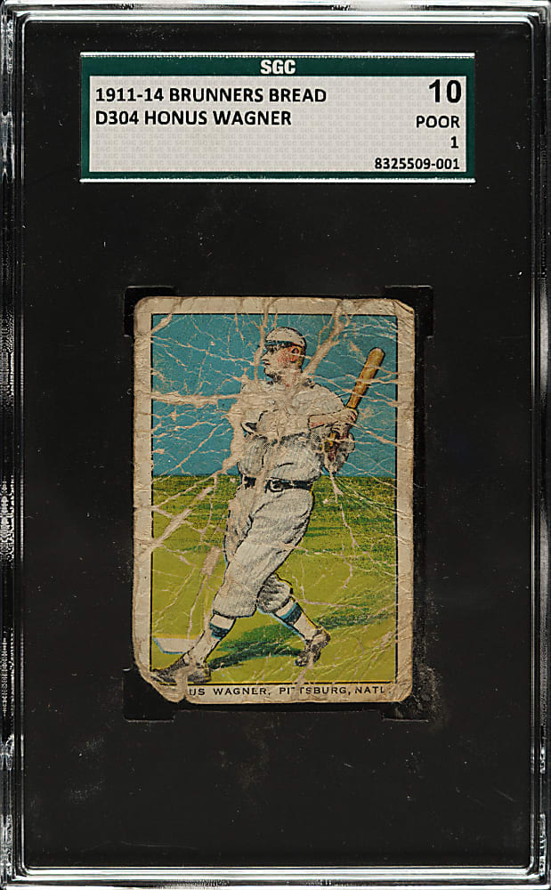 1911-1914 D304 Brunners Bread Honus Wagner SGC POOR 10