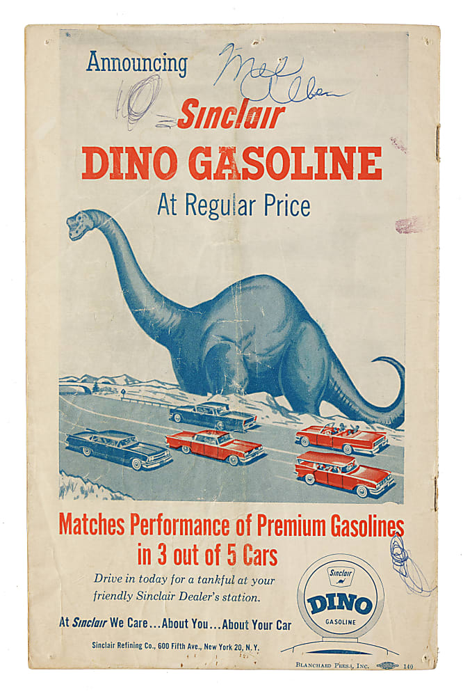 October 1, 1961 New York Yankees (vs. Boston Red Sox) Program - Roger Maris Home Run #61