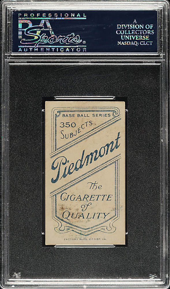 1909-1911 T206 White Border Hal Chase Throwing Dark Cap PSA EX+ 5.5