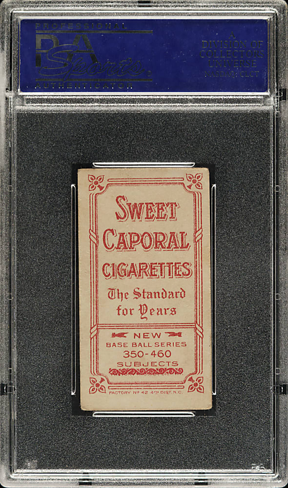 1909-1911 T206 White Border Frank Chance Portrait Yellow Background PSA VG-EX 4