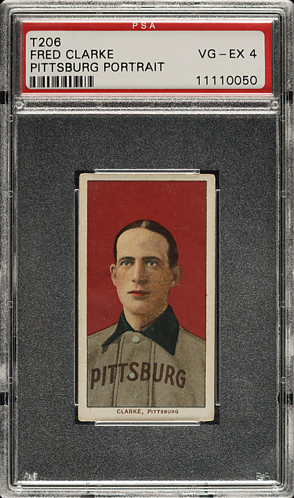 1909-1911 T206 White Border Fred Clarke Portrait PSA VG-EX 4