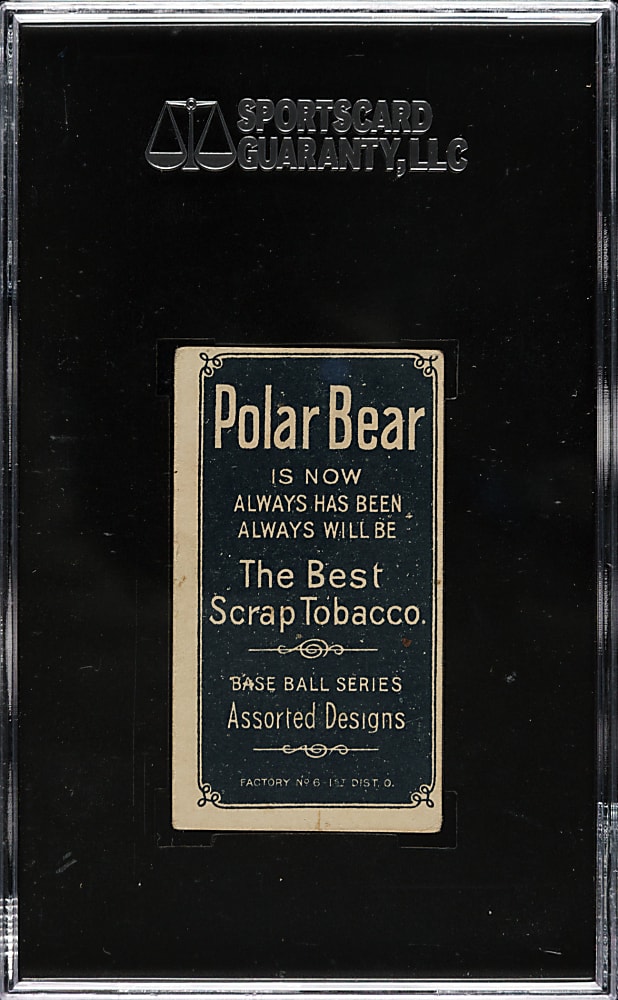 1909-1911 T206 White Border Addie Joss Pitching SGC EX 60 - Polar Bear Back - 1 of 4 - Highest Graded!