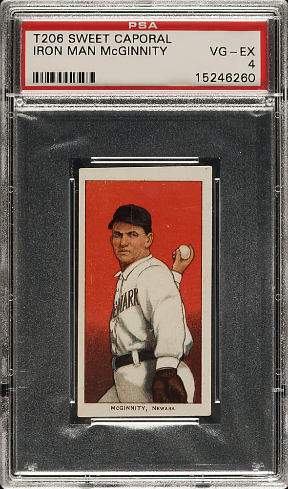 1909-1911 T206 White Border Joe "Iron Man" McGinnity PSA VG-EX 4
