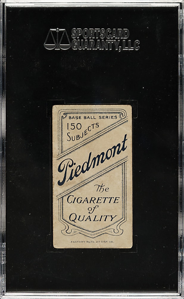 1909-1911 T206 White Border Walter Johnson Portrait SGC FAIR 20