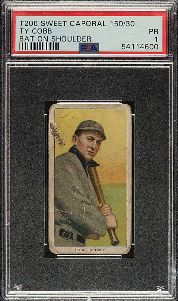 1909-1911 T206 White Border Ty Cobb Bat On Shoulder PSA POOR 1