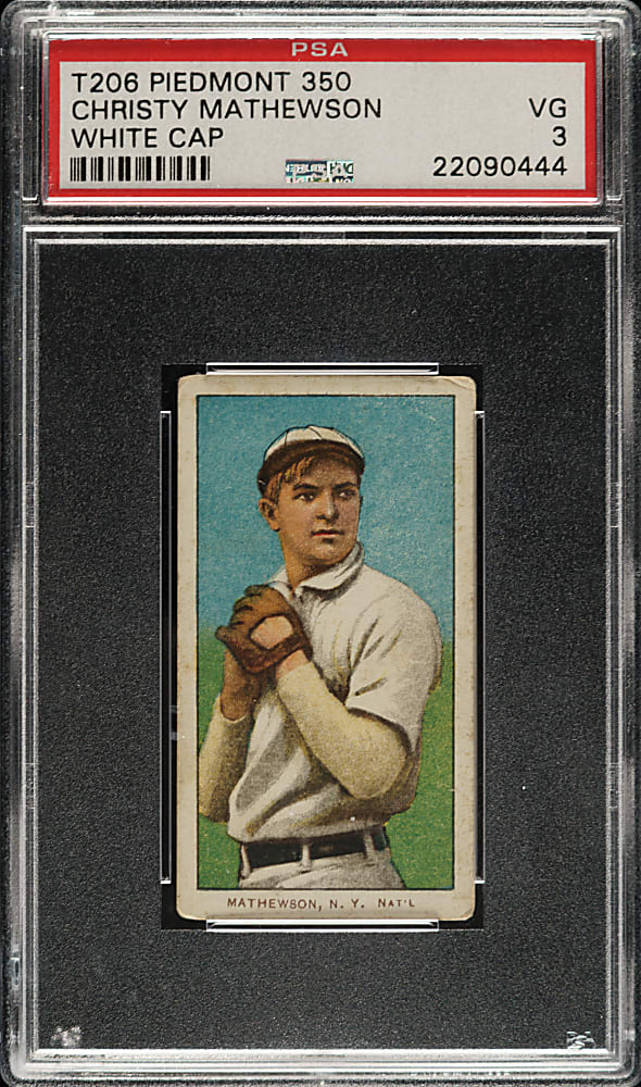 1909-1911 T206 White Border Christy Mathewson White Cap PSA VG 3