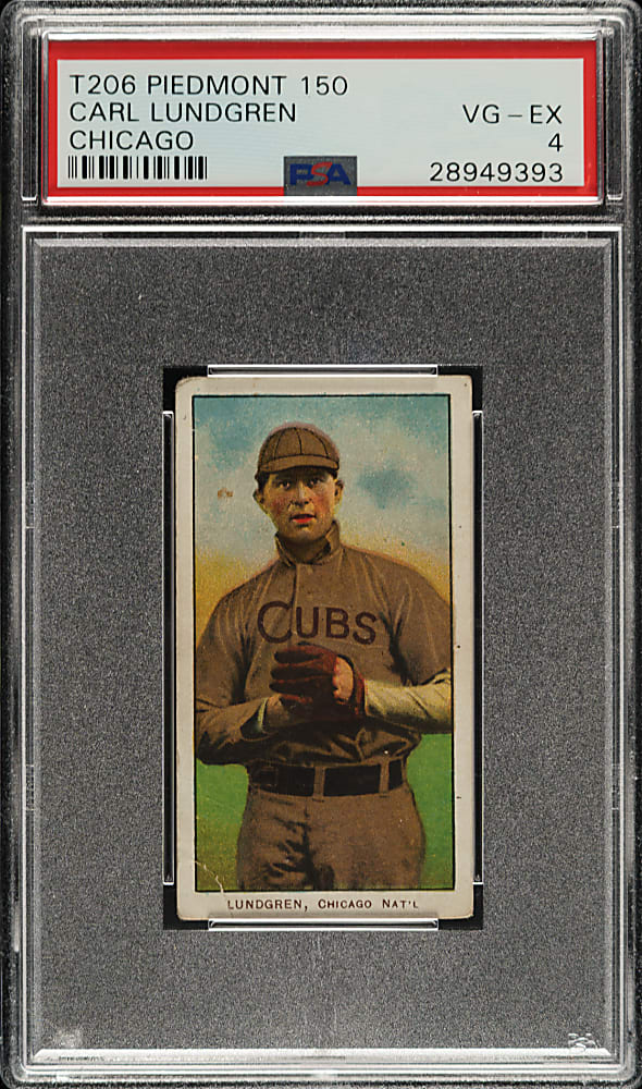 1909-1911 T206 White Border Carl Lundgren Chicago PSA VG-EX 4