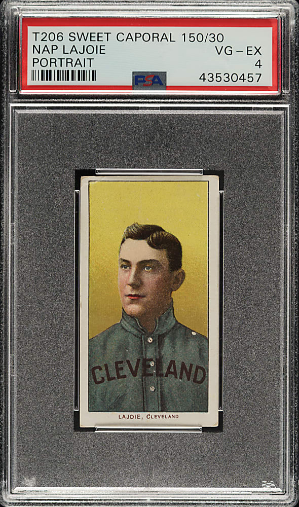 1909-1911 T206 White Border Nap Lajoie Portrait PSA VG-EX 4