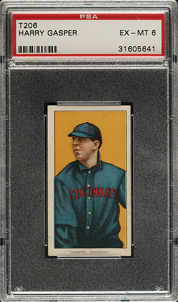 1909-1911 T206 White Border Harry Gasper PSA EX-MT 6