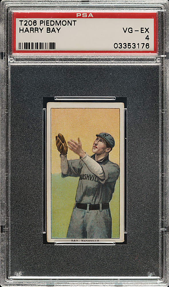 1909-1911 T206 White Border Harry Bay Southern Leaguer PSA VG-EX 4