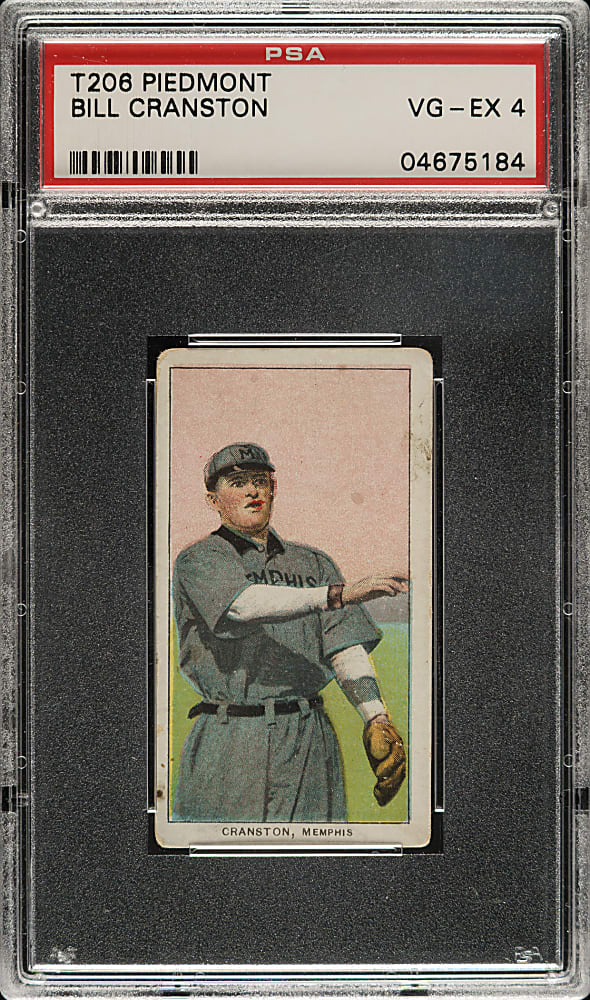 1909-1911 T206 White Border Bill Cranston Southern Leaguer PSA VG-EX 4