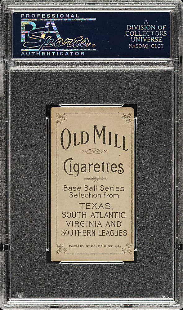 1909-1911 T206 White Border Juan Violat Southern Leaguer PSA VG-EX 4 - Old Mill Back