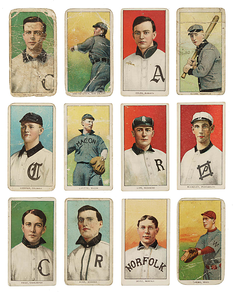 1909-1911 T206 White Border Southern Leaguer Collection (12)