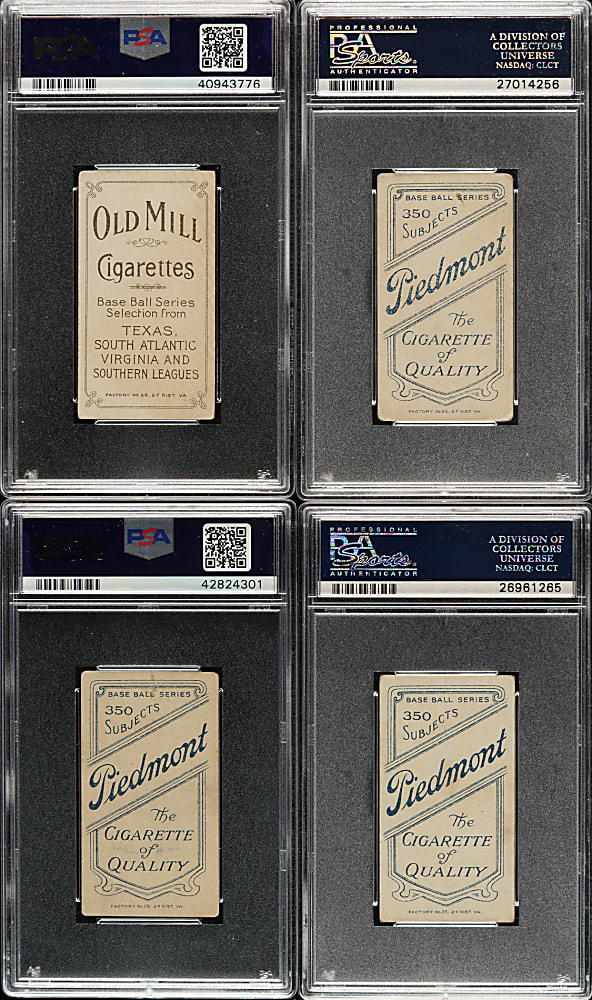 1909-1911 T206 White Border PSA VG+ 3.5 and VG 3 Southern Leaguer Collection (8)