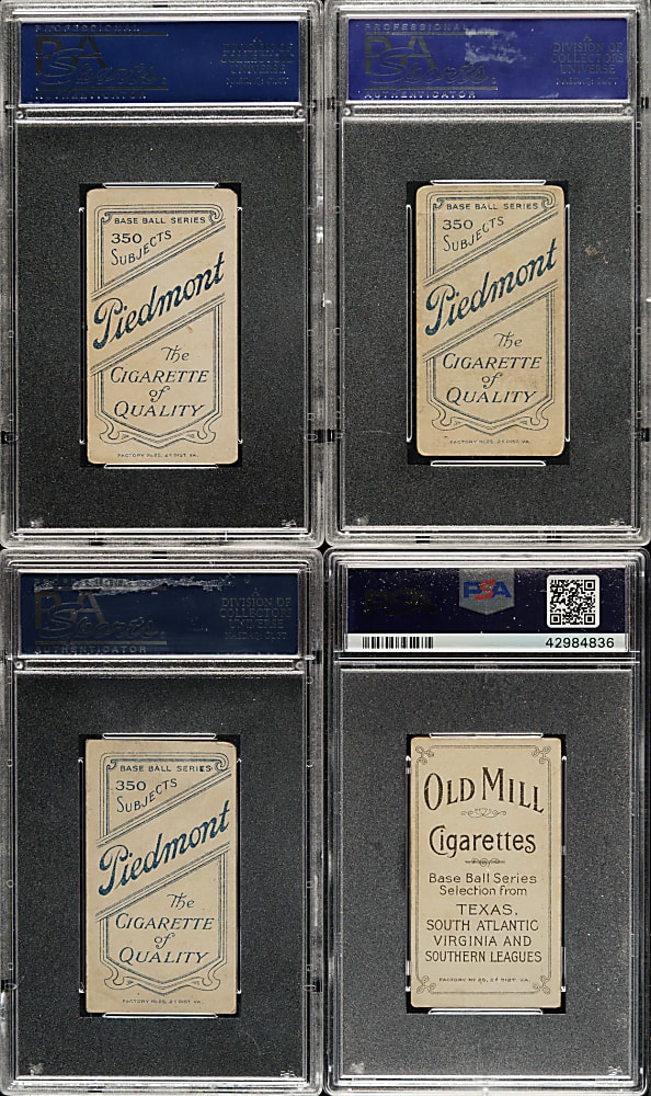 1909-1911 T206 White Border PSA VG+ 3.5 and VG 3 Southern Leaguer Collection (8)