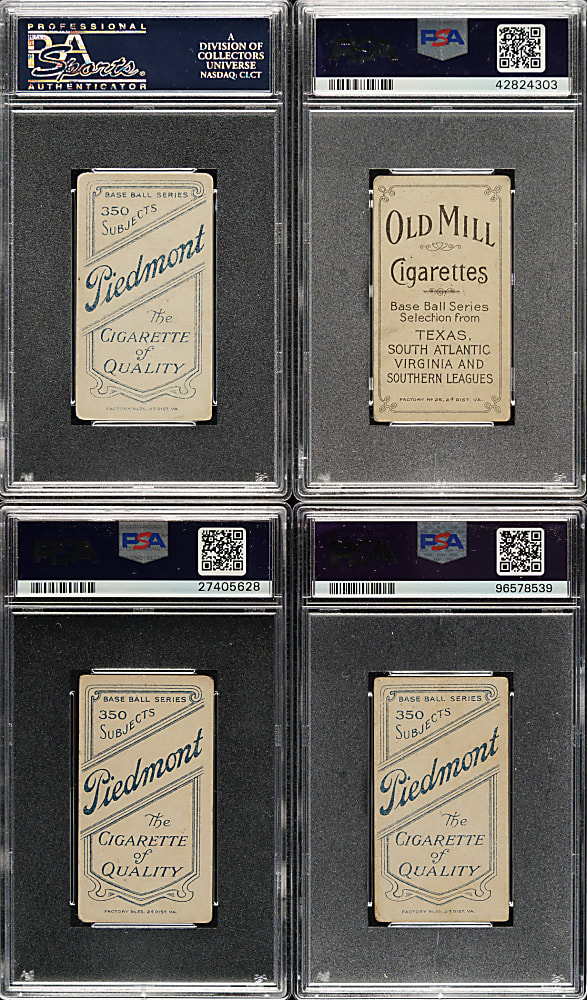 1909-1911 T206 White Border PSA- and SGC-Graded Southern Leaguer Collection (16)