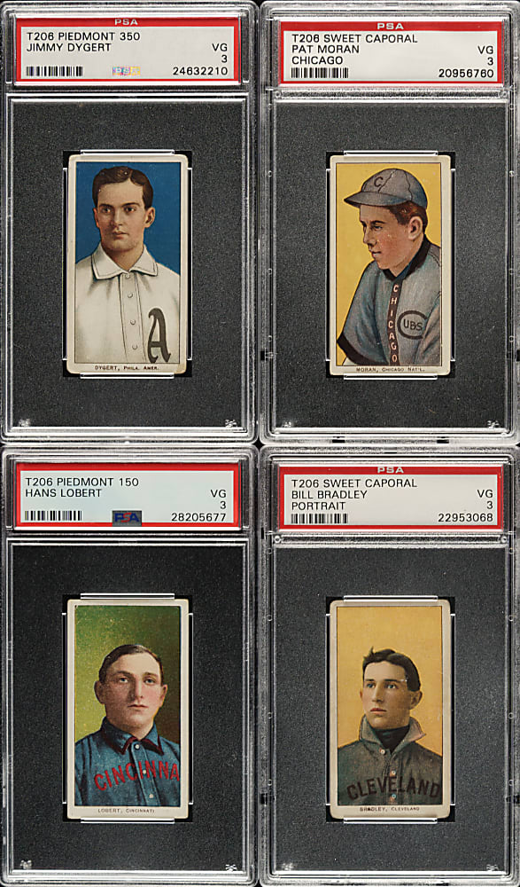 1909-1911 T206 White Border PSA VG 3 Portrait Collection (28)
