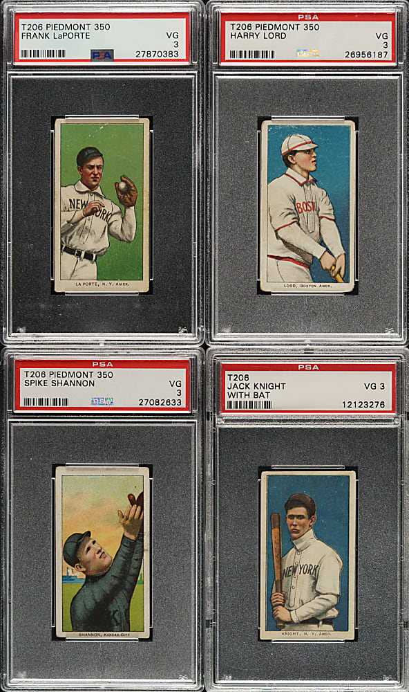1909-1911 T206 White Border PSA VG 3 Collection (50)