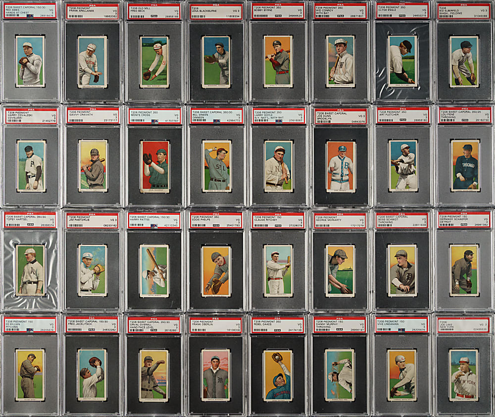 1909-1911 T206 White Border PSA VG 3 Collection (50)