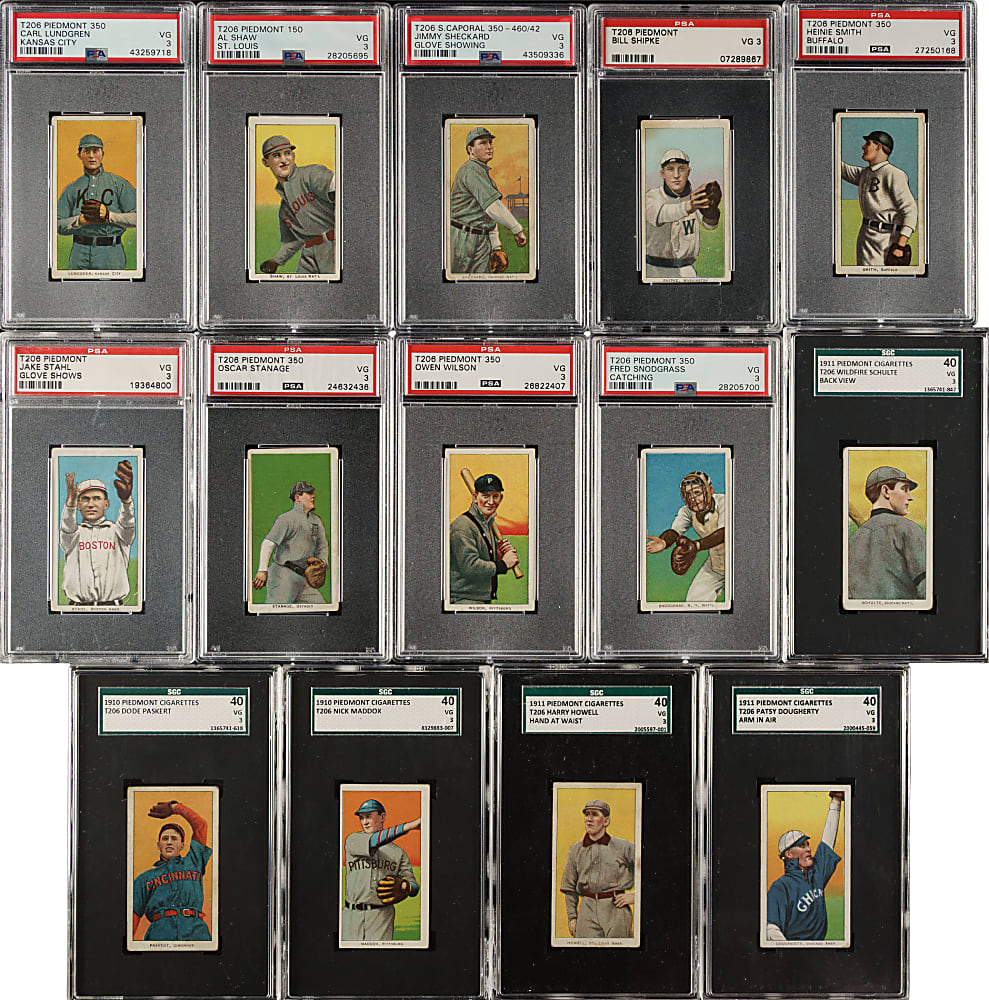 1909-1911 T206 White Border PSA VG 3 Collection (50)