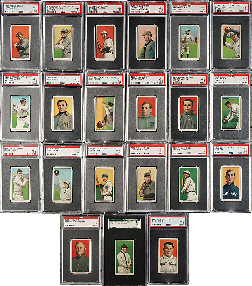 1909-1911 T206 White Border PSA VG+ 3.5 Collection (25)