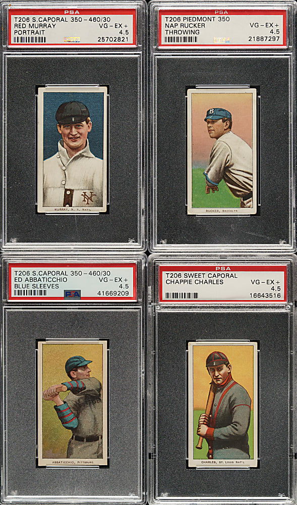 1909-1911 T206 White Border PSA VG-EX+ 4.5 Collection (24)
