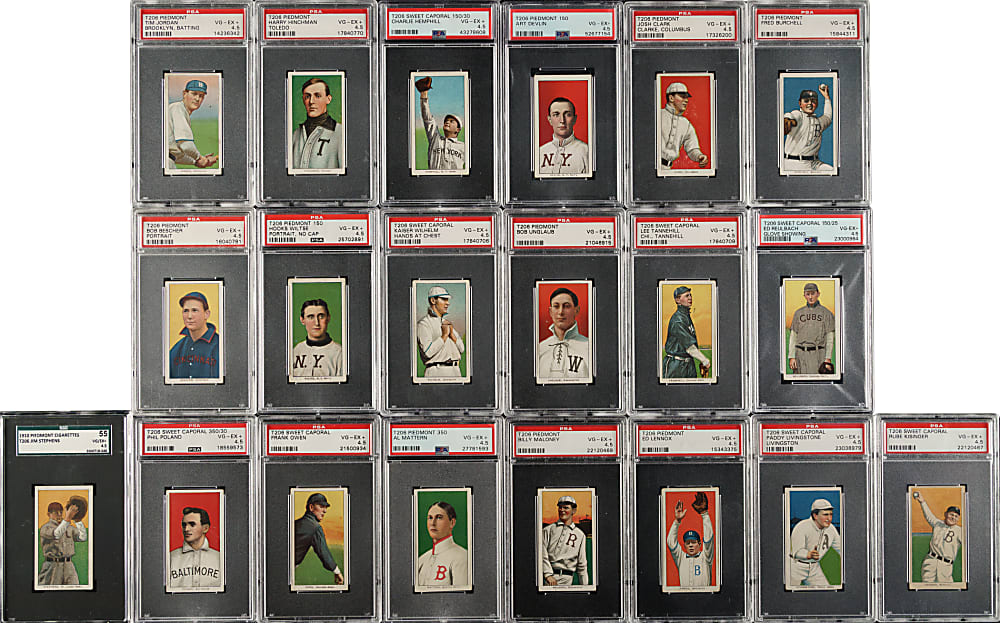 1909-1911 T206 White Border PSA VG-EX+ 4.5 Collection (24)