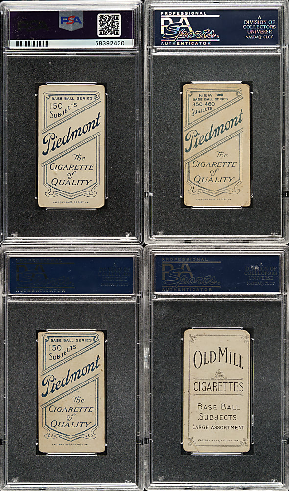 1909-1911 T206 White Border PSA- and SGC-Graded Hall of Fame Collection (5) Including Crawford, Evers, and McGraw