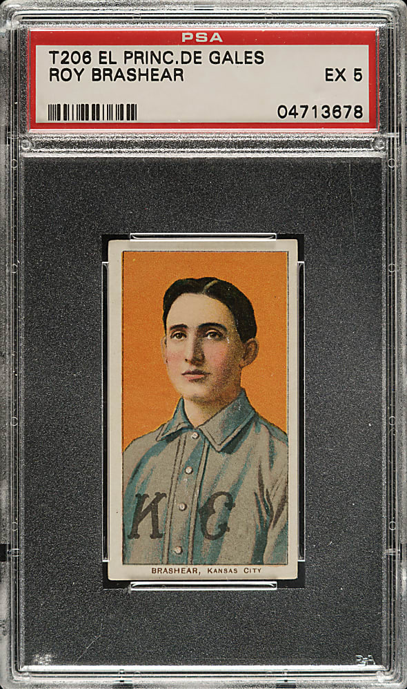 1909-1911 T206 White Border Roy Brashear PSA EX 5 - El Principe De Gales Back
